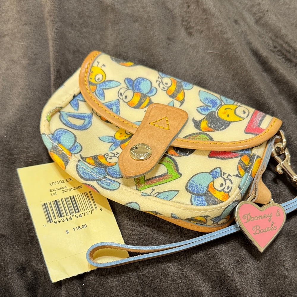 Dooney & Bourke Multicolor Bee Print Wristlet